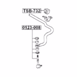 FRONT STABILIZER LINK/SWAY BAR LINK (0123-008) - Image 2